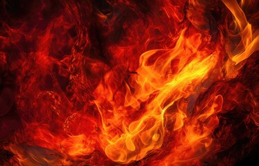 Beauty and power of flames in vibrant colors. Generative AI