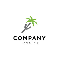 
Letter X coconut tree beach logo icon vector template.eps