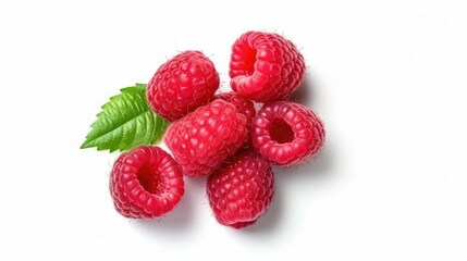 raspberry on white background Created With Generative AI Technology