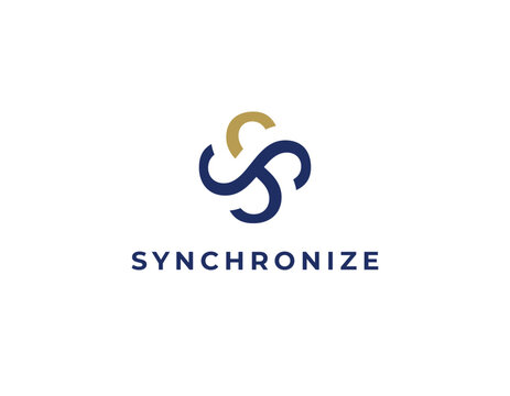 Simple Initial Letter SS Crossing Logo Design Template