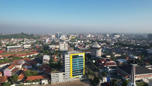 Simpang Lima Semarang, landmark Semarang view frome above
