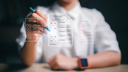 Online business contract Electronic signature, e-signing, digital document management, paperless...