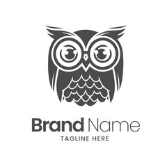 Owl logo design, owl mascot logo design, owl illustration, owl minimal logo vector,