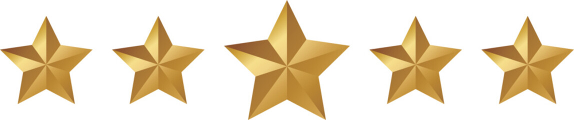 星型スタッズ5個　ゴールド