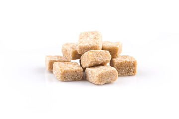 brown sugar cubes isolated