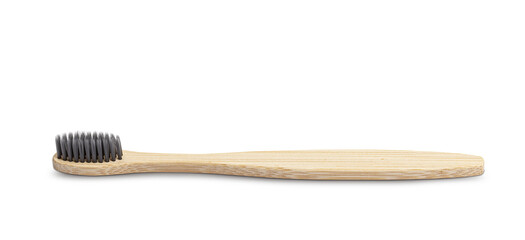 wooden toothbrush isolated on a transparent background