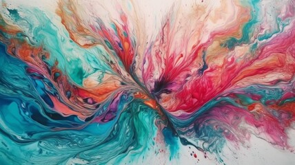 abstract background of colorful watercolor ink Generative AI