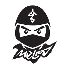 ninja vector logo, ninja logo, ninja mascot illustration