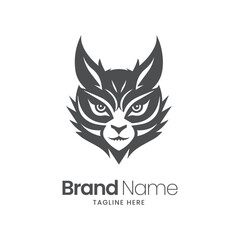 cat mascot logo design, cat logo, wild logo design, mascot logo