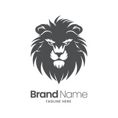 Lion head logo design, lion logo design, wild logo, 