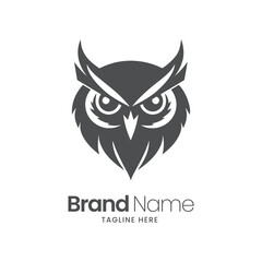 Owl logo design, owl mascot logo design, owl illustration, owl minimal logo vector,
