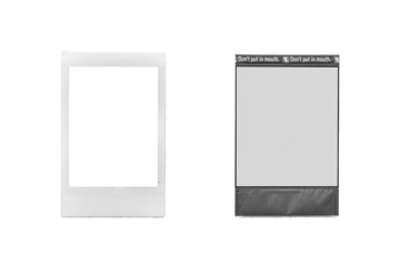 set of two vintage Polaroid isolated on white background / instant photo frames / isolated graphic design elements / Polaroid Photo frame vector