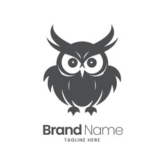 Owl logo design, owl mascot logo design, owl illustration, owl minimal logo vector,
