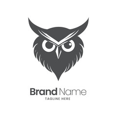 Owl logo design, owl mascot logo design, owl illustration, owl minimal logo vector,
