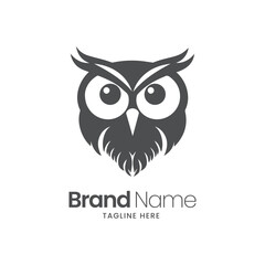 Owl logo design, owl mascot logo design, owl illustration, owl minimal logo vector,
