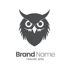 Owl logo design, owl mascot logo design, owl illustration, owl minimal logo vector,