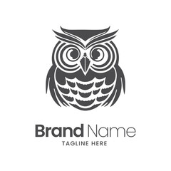 Owl logo design, owl mascot logo design, owl illustration, owl minimal logo vector,