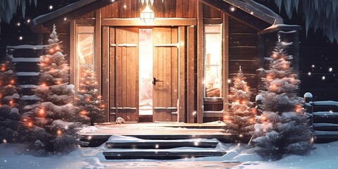 Christmas, door, generative AI