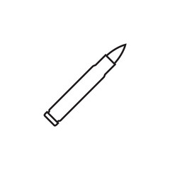 Bullet set icon, logo isolated on white background