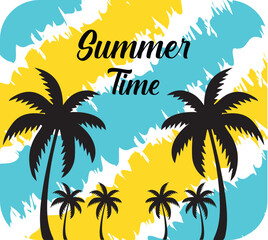 Summer Time T-shirt design vector