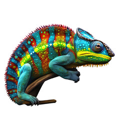 Obraz premium chameleon ful body isolated on white