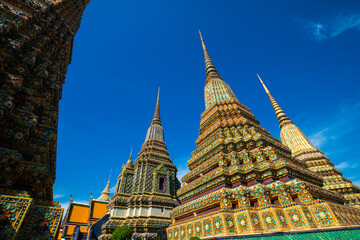 Fototapeta premium Buddhist temple Wat Pho beautiful pagoda travel place