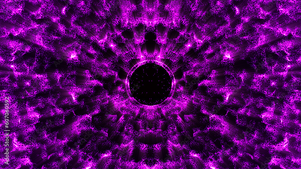 Wall mural big data visualization. abstract dynamic particles. abstract space background on a scientific astron