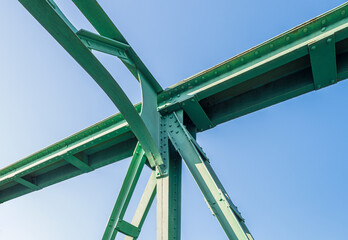 Riveted truss of a bridge