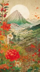 Obraz na płótnie Canvas autumn in the mountains Generative AI