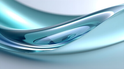 Abstract 3d wavy curved line background. Glossy fluid flow with curved waves. Foil vibrant color liquid surface. Generative Ai