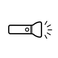 flashlight - vector icon