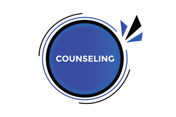 Counseling button web banner templates. Vector Illustration 