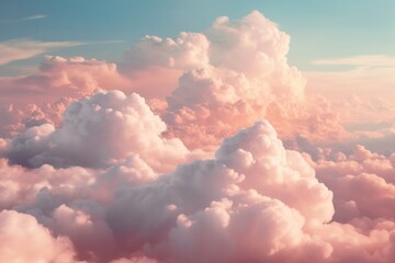 Pastel Cloudscape: Serene and Airy Clouds in Soft Hues