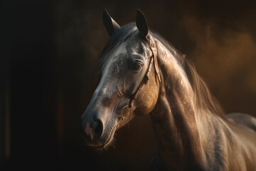 Elegant Beauty: Captivating Close-up of a Majestic Horse in Profile