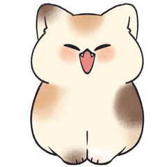 cute cat  chalk coloring