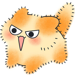 cute cat  chalk coloring