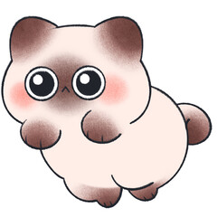 cute cat  chalk coloring