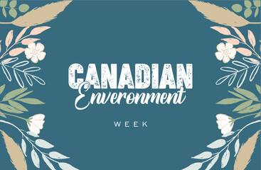 Fototapeta premium canadian environment week background template