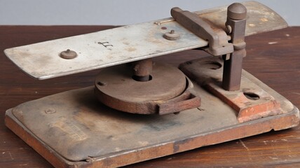 old rusty balance weights Generative AI