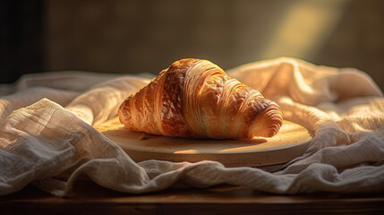 Delicious croissant illustration - obrazy, fototapety, plakaty