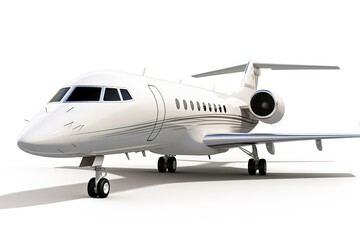 Fototapeta na wymiar private jet isolated on white background. generated by AI.