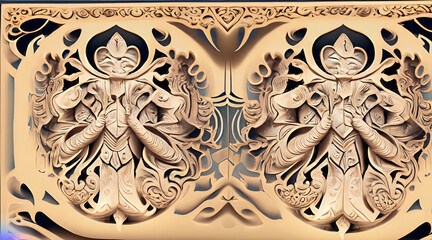 the temple art golden wood wallpaper texture patter 