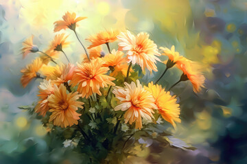 Obraz premium beautiful flowers on background