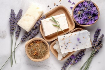 natural soap with lavender  Generative AI