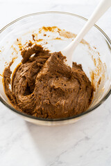 Gingerbread bundt cake with caramel filling