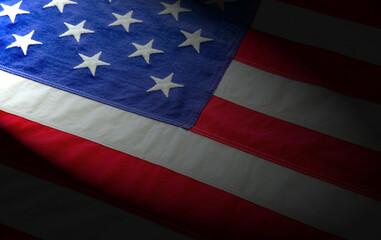 Fototapeta na wymiar US America flag wave background closeup, American National Holiday
