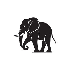 silhouette of an elephant vector logo