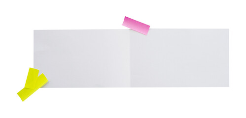 Blank white paper with tape mockup