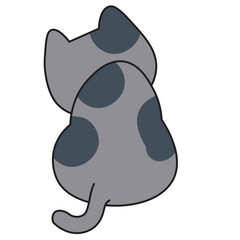 Cute cat cartoon character, Doodle cartoon style.