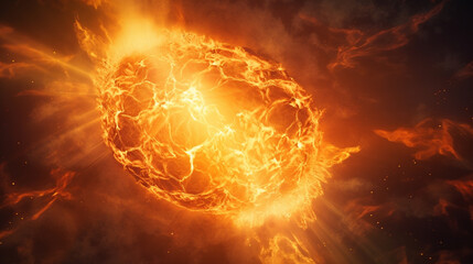 unknown phenomenon, abstract, in space, implosion or explosion, sun, exploding star or or other fictional event